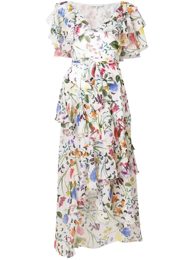 Shop Borgo De Nor Floral Print Frill Dress