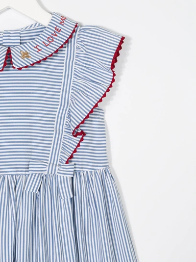 Shop Gucci Blue Women's Pinstriped Sailor Dress