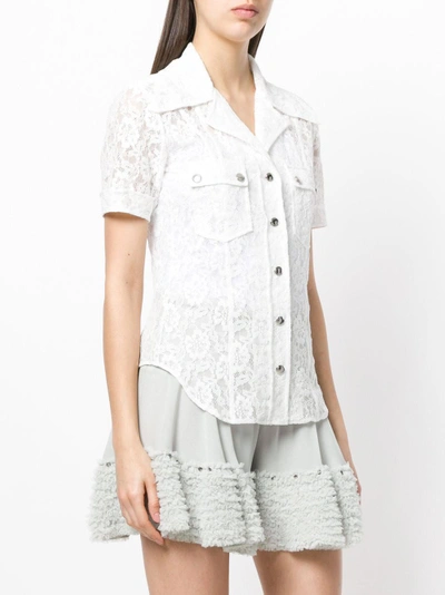 Shop Chloé Lace Short Sleeve Shirt