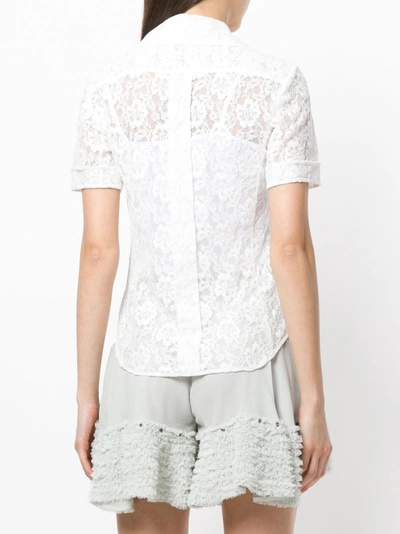 Shop Chloé Lace Short Sleeve Shirt