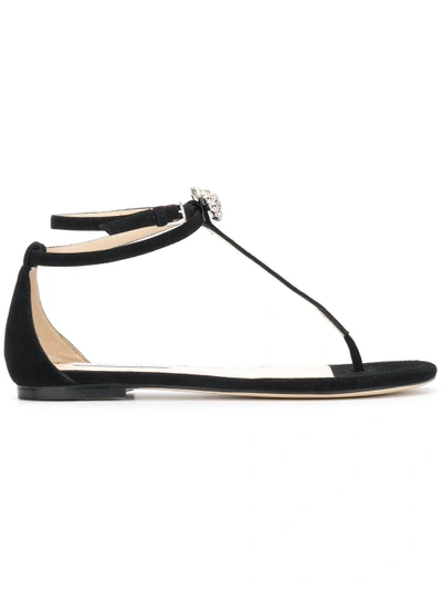 Shop Jimmy Choo Afia Flat Sandals - Black
