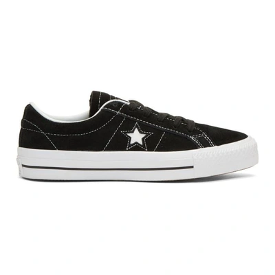 Shop Converse Black Suede One Star Skate Sneakers