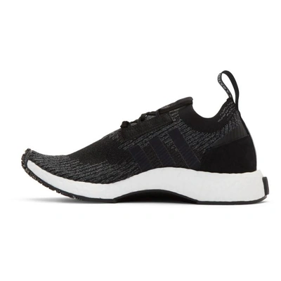 Shop Adidas Originals Black & Grey Nmd_racer Pk Sneakers In Coreblk/gre