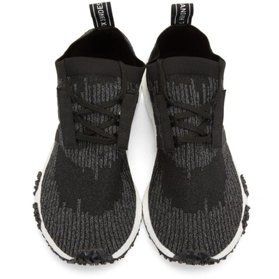 Shop Adidas Originals Black & Grey Nmd_racer Pk Sneakers In Coreblk/gre