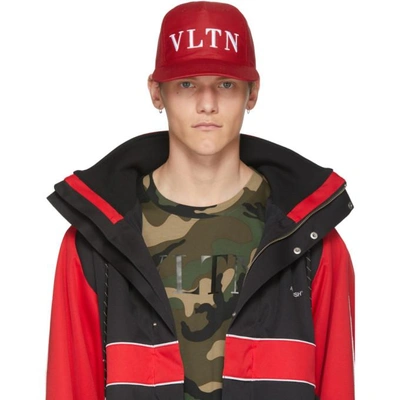 VALENTINO 红色 VALENTINO GARAVANI “VLTN”帽子