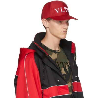 VALENTINO 红色 VALENTINO GARAVANI “VLTN”帽子