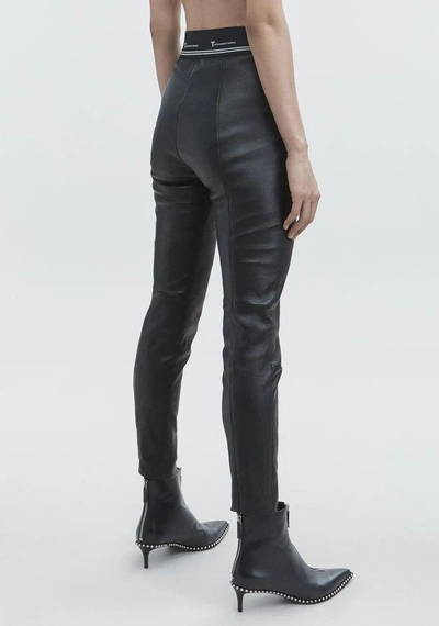 Shop Alexander Wang Stretch Leather Pant In Black