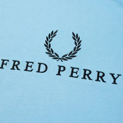 Shop Fred Perry Embroidered Tee In Blue