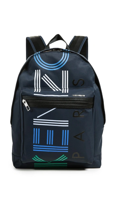Shop Kenzo Sport Backpack In Navy