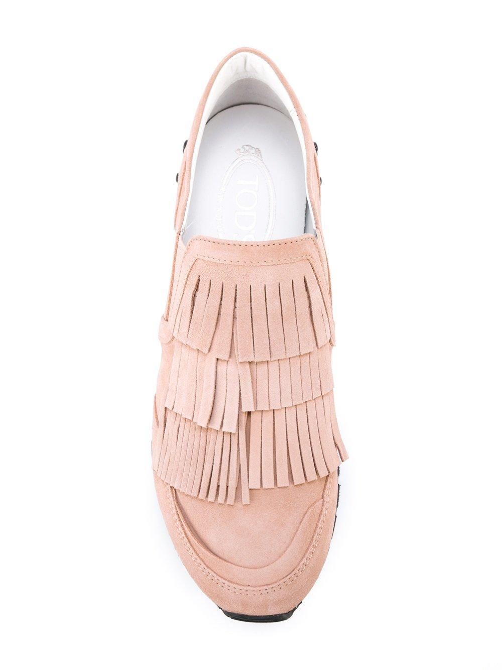 tod's fringe suede sneaker