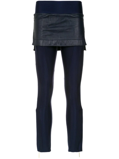 Shop Andrea Bogosian Layered Skinny Trousers - Blue