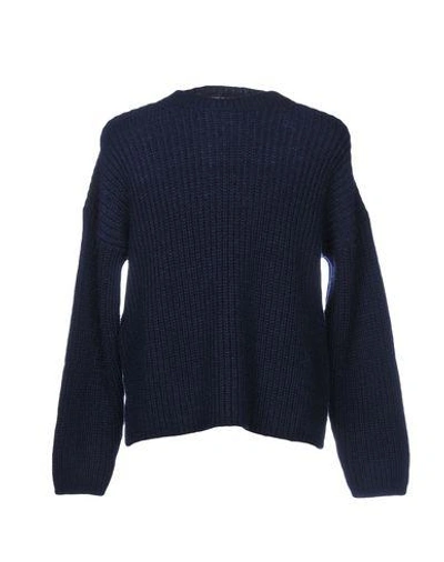 Shop Msgm Sweater In Dark Blue