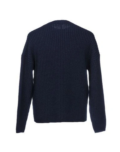 Shop Msgm Sweater In Dark Blue