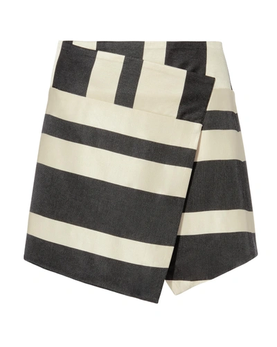 Shop Mason Striped Wrap Mini Skirt