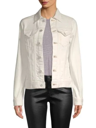 Shop Ag Mya Denim Jacket In 1 Year Neutral White