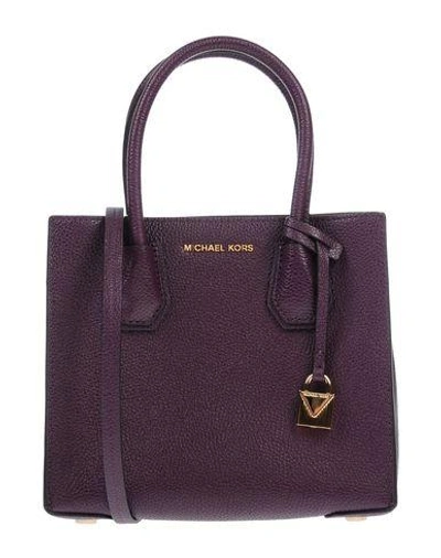 Shop Michael Michael Kors Handbag In Dark Purple
