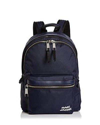 Shop Marc Jacobs Large Backpack In Midnight Blue/silver