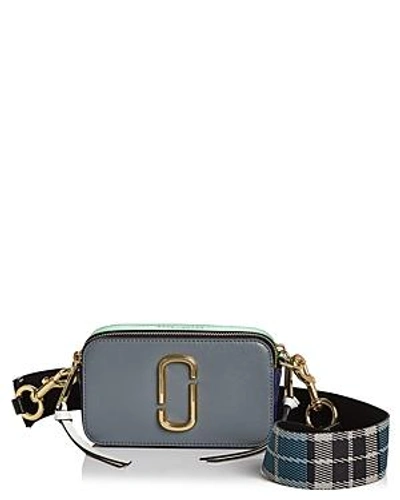 Shop Marc Jacobs Snapshot Leather Camera Bag In Slate Multi/gold