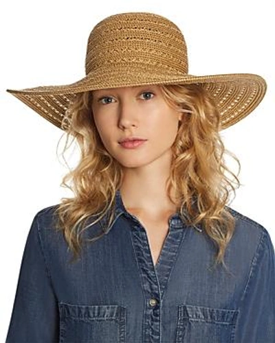 Shop August Hat Company Summer Glow Floppy Hat In Natural/gold