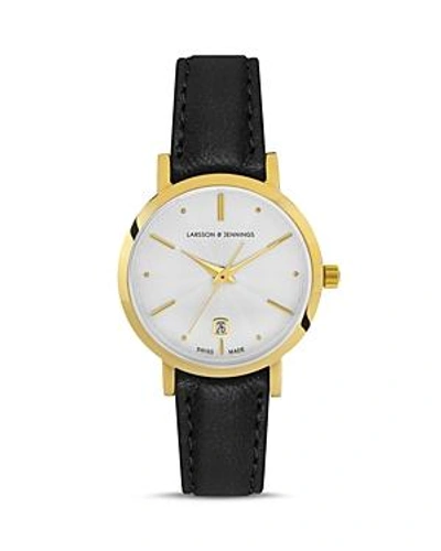 Shop Larsson & Jennings Aurora Watch, 26mm In Gold/black