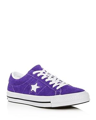 Shop Converse Men's One Star Court Suede Lace Up Sneakers In Purple