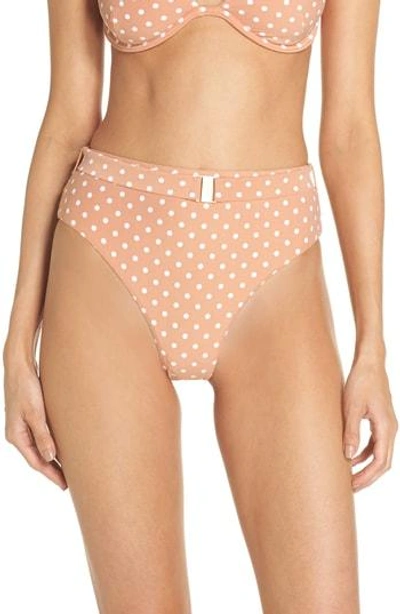 Shop Onia Emily Bikini Bottoms In Nude Dots