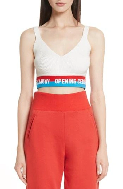 Shop Opening Ceremony Elastic Logo Knit Tank In White