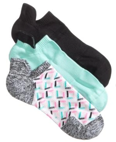 Shop Hue Women's 3-pk. Air Sleek Tab Cushioned Liner Socks In Seawind Pack