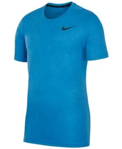 Shop Nike Men's Breathe Hyper Dry Training Top In Equator Blue