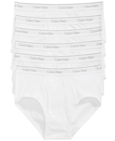 Calvin Klein Men's Cotton Classics Hip Briefs 6-pk Underwear In White