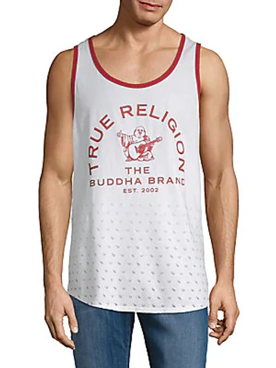 Shop True Religion Graphic Cotton Tank Top In White