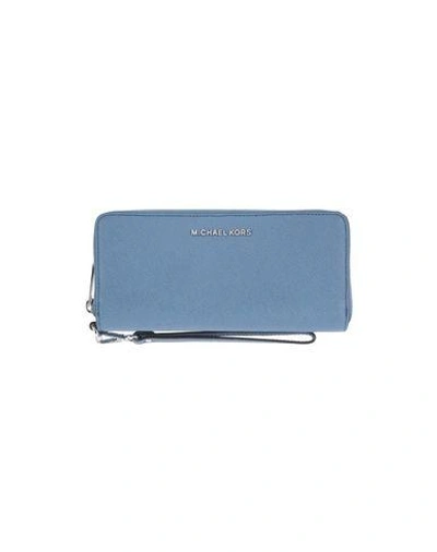Shop Michael Michael Kors Wallet In Pastel Blue
