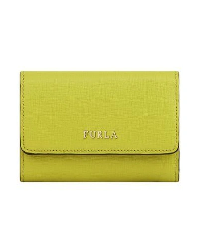 Shop Furla Wallet In Acid Green