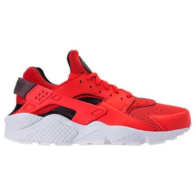 Shop Nike Men's Air Huarache Run Casual Shoes, Red