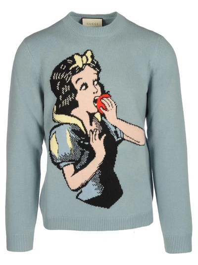 Shop Gucci Snowwhite Knit In Light Blue