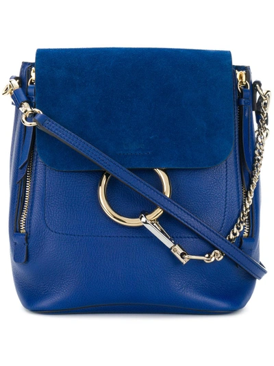 Shop Chloé Medium Faye Backpack - Blue
