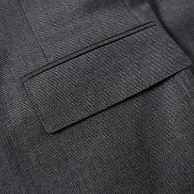 Shop Thom Browne Centre Stripe Wool Blazer In Grey