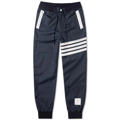 Shop Thom Browne Technical Ripstop 4 Bar Pant In Blue