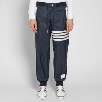 Shop Thom Browne Technical Ripstop 4 Bar Pant In Blue