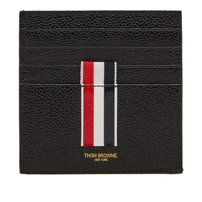 Shop Thom Browne Double Sided Stripe Card Holder In Black