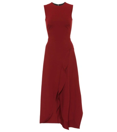 Shop Victoria Beckham Sleeveless Midi Dress In Red