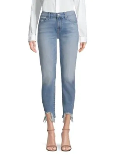 Shop 7 For All Mankind Roxanne Ankle Cigarette Skinny Jeans In Light Gallery Row