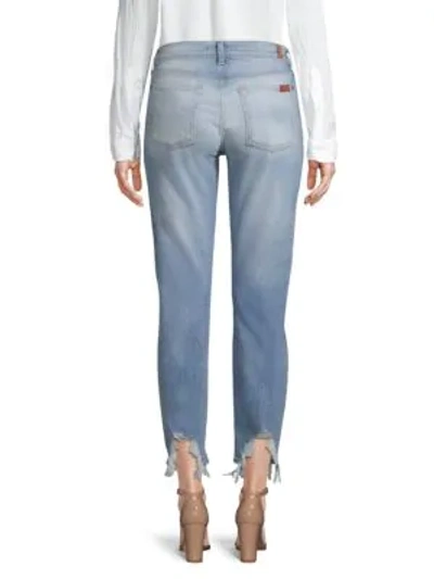 Shop 7 For All Mankind Roxanne Ankle Cigarette Skinny Jeans In Light Gallery Row