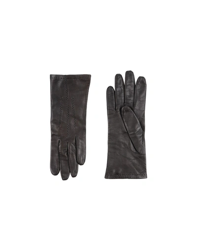 Shop Causse Gantier Gloves In Dark Brown