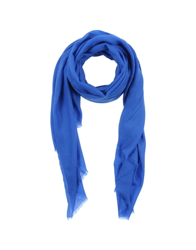 Shop Versace Scarves In Bright Blue