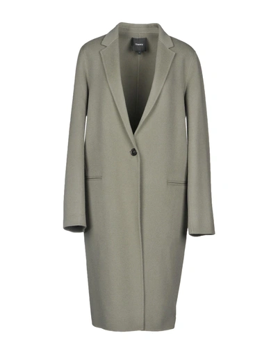 Shop Theory Coat In Grey