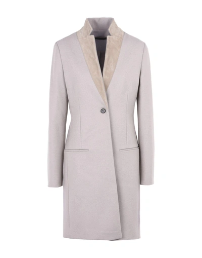 Shop Allsaints Coat In Dove Grey