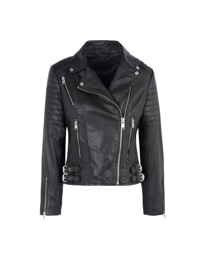 Shop Allsaints Biker Jacket In Black