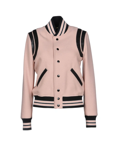 Shop Saint Laurent Jackets In Pink