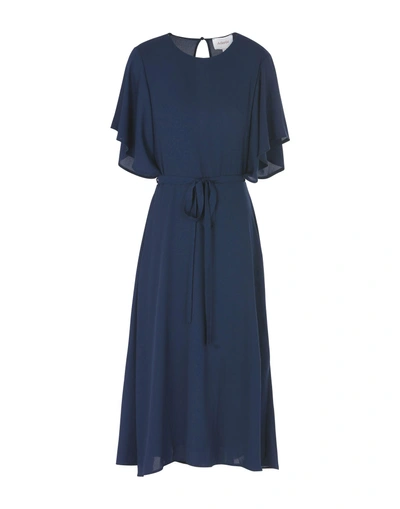 Shop Adorée Midi Dress In Dark Blue